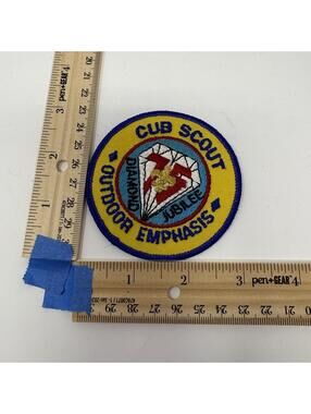 Cub Scout Diamond Jubilee Outdoor Emphasis Patch Boy Scouts Vintage Badge
